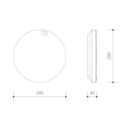 LED-dimbar taklampa med rörelse- och skymningssensor LED/6/12/18W/230V Ø 23 cm