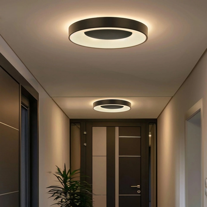 LED-dimbar taklampa för badrum WITOLD LED/48W/230V Ø 38,5 cm 3000-6000K IP44 + fjärrkontroll