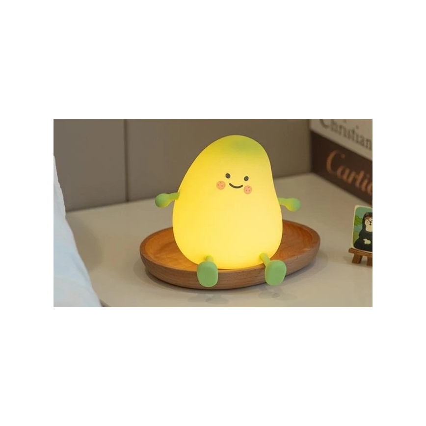 Dimbart uppladdningsbart nattljus för barn LED/1W/5V 3000K 800 mAh mango