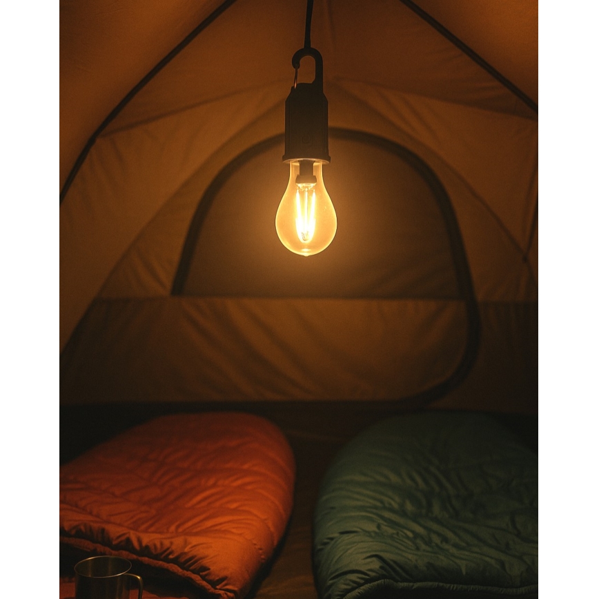 Dimbbar LED-lampa för utomhusbruk, hängande och uppladdningsbar, LED/3W/5V, 400 mAh, IP44