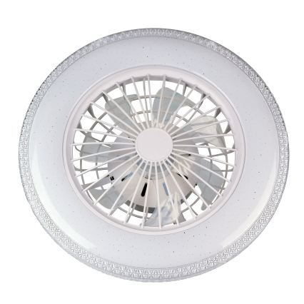 LED-dimbar taklampa med fläkt EGYPT LED/48W/230V 3000-6500K vit + fjärrkontroll