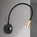 Dimmbar flexibel vägglampa DOTTY 1xGU10/10W/230V svart/mässing