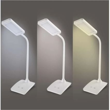 Dimmbar LED-bordslampa EDDY LED/6W/230V 3000/4500/6800K vit
