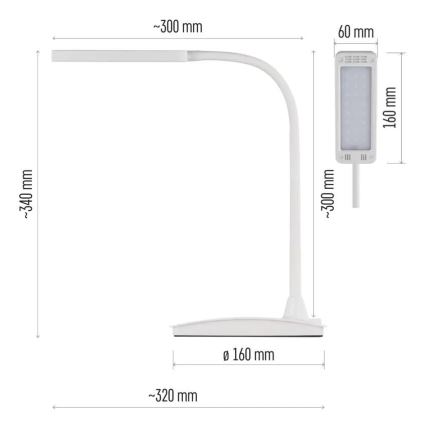 Dimmbar LED-bordslampa EDDY LED/6W/230V 3000/4500/6800K vit