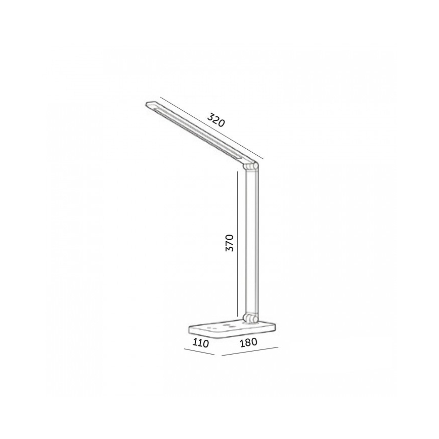 Dimmbar LED-bordslampa med trådlös QI-laddning NOBLITE Q LED/7W/230V 3000/4000/6500K vit