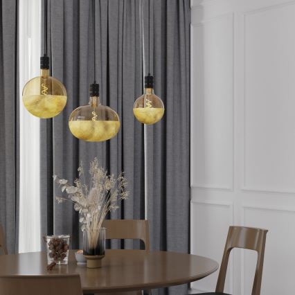 Dimmbar LED-filamentlampa med spegelhätta E27/4W/230V 1800K guld CRI 90