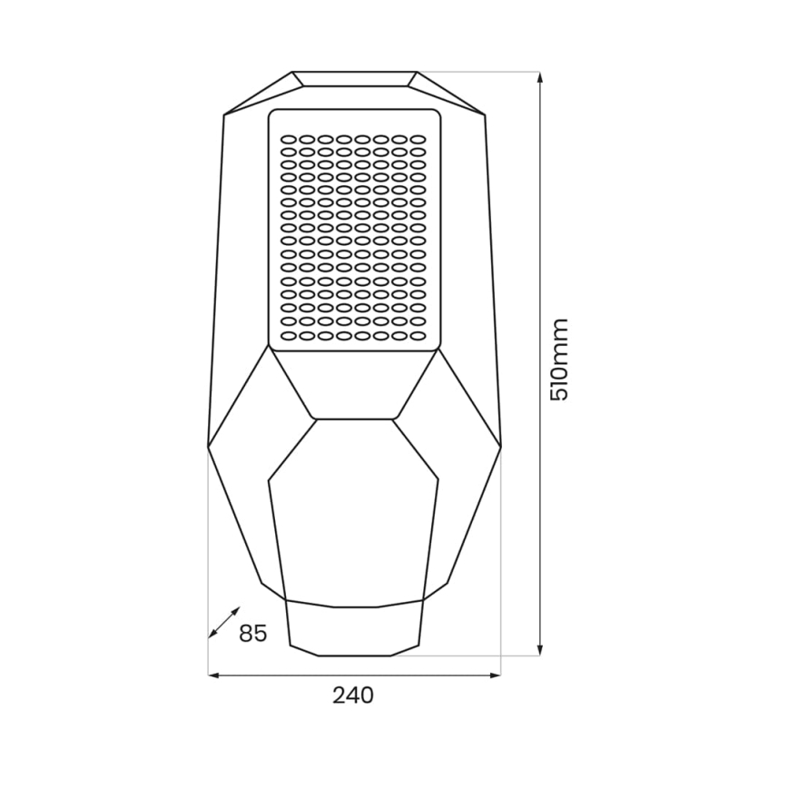 LED dimbar gatlampa med skymningssensor och solpanel LED/200W/20000 mAh 6500K IP65 grå