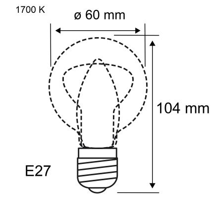 Dimmbar LED-glödlampa FILAMENT E27/6W/230V 1700K - Paulmann 28522