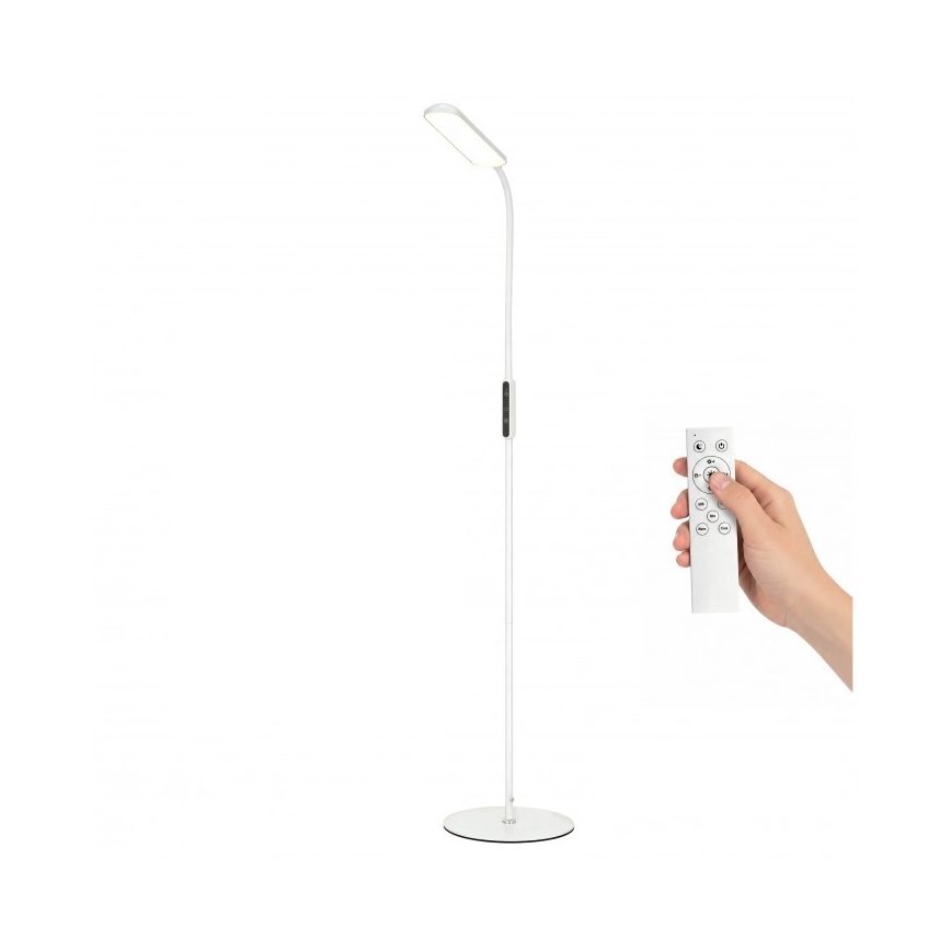 Dimbar LED golvlampa TEILO LED/10W/230V 3000/4000/6500K vit + fjärrkontroll