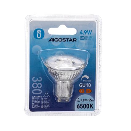 Dimmbar LED-lampa GU10/4,9W/230V 6500K - Aigostar