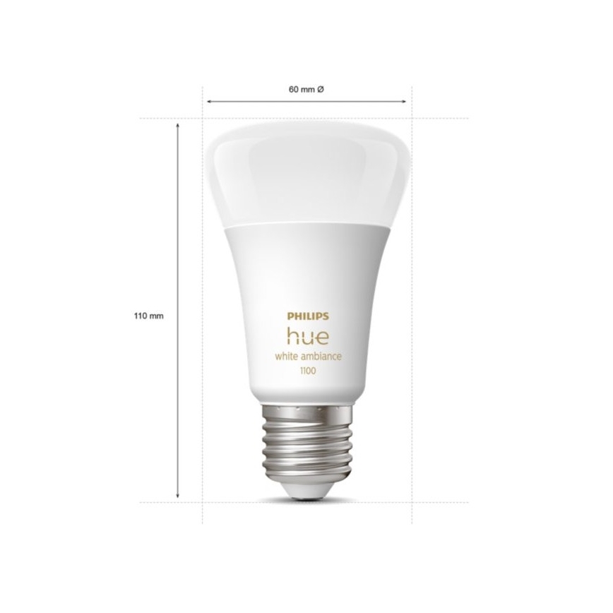 Dimmbar LED-lampa Philips Hue WHITE AMBIANCE E27/8W/230V 2200-6500K