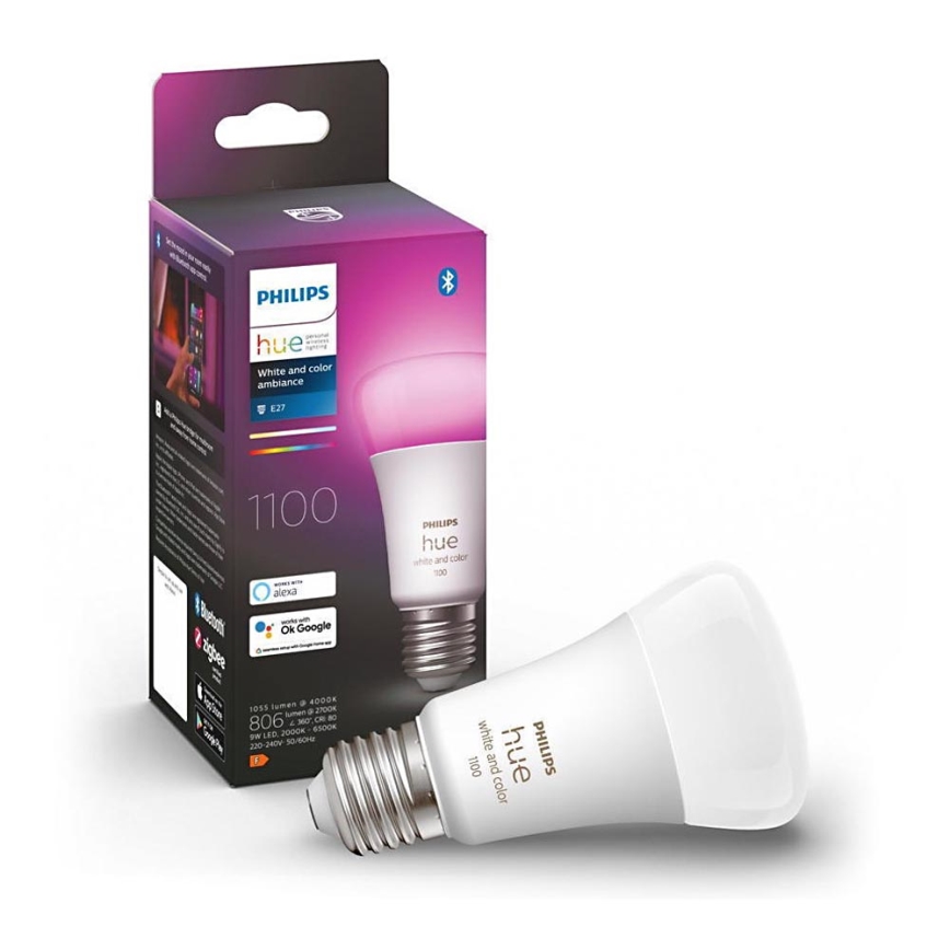 Dimmbar LED-lampa Philips Hue White And Color Ambiance A60 E27/9W/230V 2000-6500K