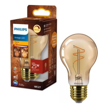 Dimmbar LED-lampa VINTAGE Philips A60 E27/3,1W/230V 1800K