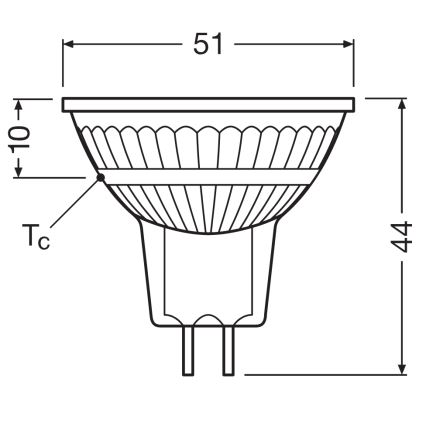 Dimbara LED-reflektorlampor MR16 GU5,3/5,3W/12V 3000K 36° CRI 97 - Ledvance