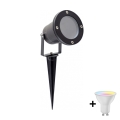 Dimmbar LED RGBW utomhuslampa BLAKE 1xGU10/4,8W/230V IP65 + fjärrkontroll