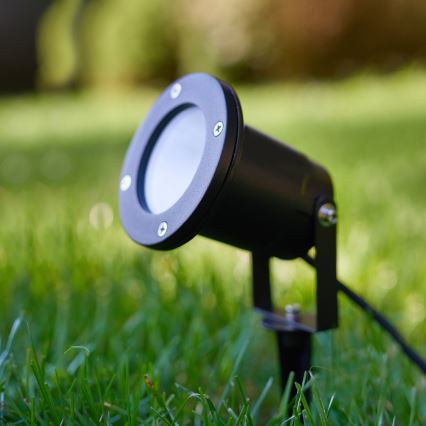 Dimmbar LED RGBW utomhuslampa BLAKE 1xGU10/4,8W/230V IP65 + fjärrkontroll