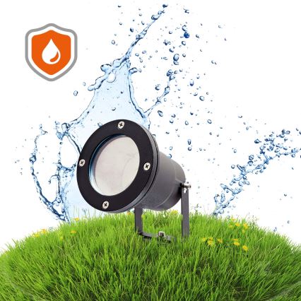 Dimmbar LED RGBW utomhuslampa BLAKE 1xGU10/4,8W/230V IP65 + fjärrkontroll