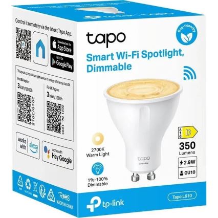 Dimmbar LED-spot GU10/2,9W/230V 2700K Wi-Fi - TP-Link