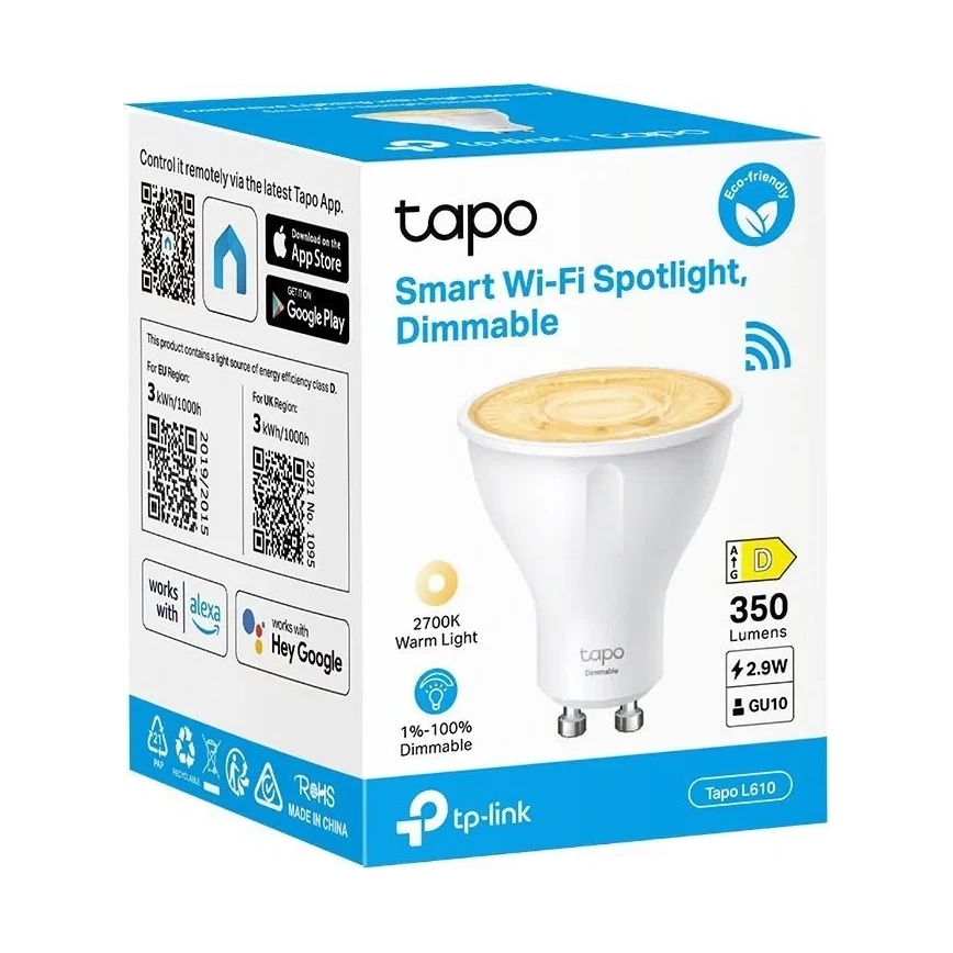 Dimmbar LED-spot GU10/2,9W/230V 2700K Wi-Fi - TP-Link