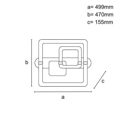Dimmbar LED-takarmatur LED/140W/230V 3000-6500K + fjärrkontroll