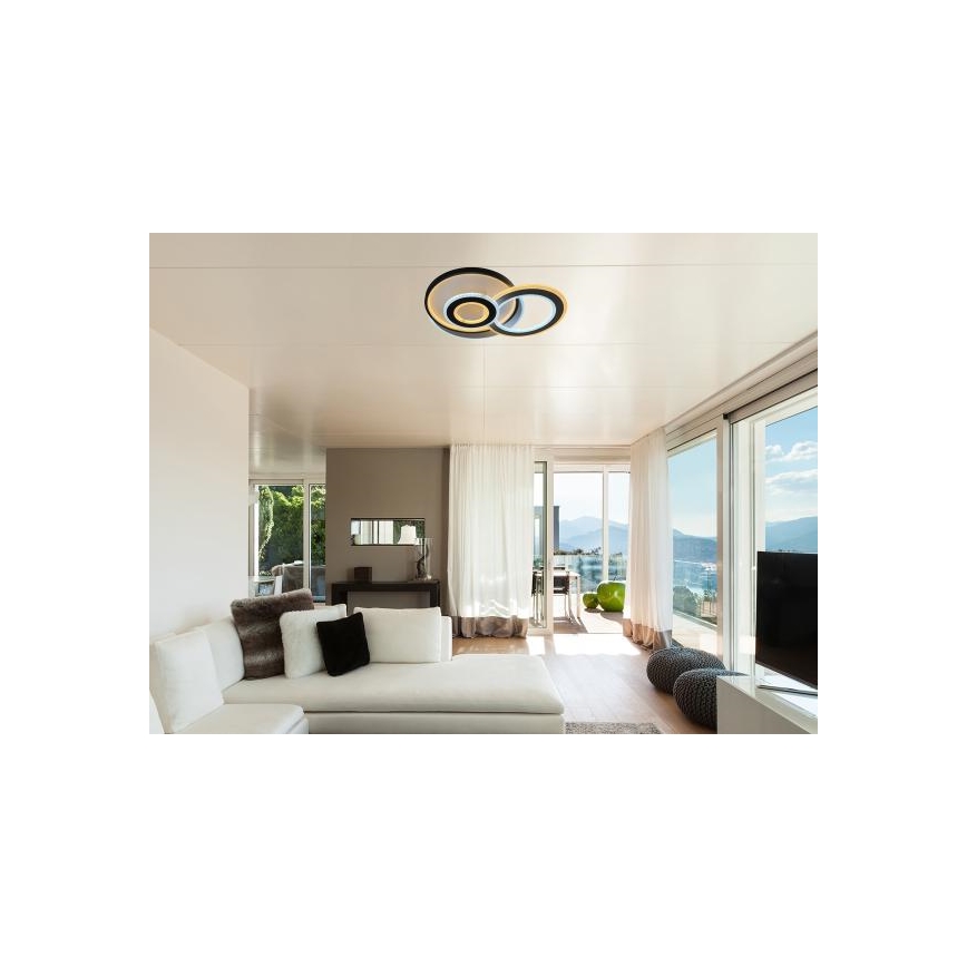 Dimmbar LED-taklampa, 95 W, 230 V, 3000–6500 K – med fjärrkontroll