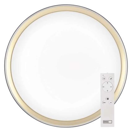 Dimmbar LED-taklampa ILVI LED/45W/230V 2700-6500K Ø 50 cm svart/mässing + fjärrkontroll