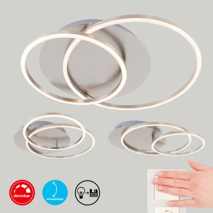 Dimmbar LED-taklampa LED/28W/230V 3000K matt krom