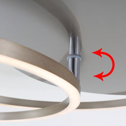 Dimmbar LED-taklampa LED/28W/230V 3000K matt krom