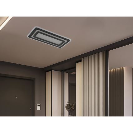 Dimbar LED-takarmatur LED/85W/230V 3000-6500K svart + fjärrkontroll