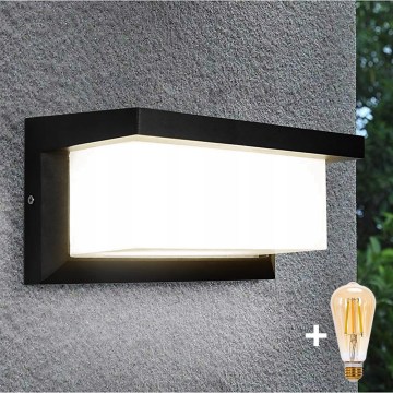 Dimmbar LED-utomhusvägglampa NEELY 1xE27/6W/230V 2700-6500K IP54 svart