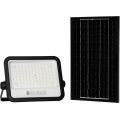 Dimmbar solcells-LED-strålkastare LED/200W/3,2V 2000-8000K IP65 10000 mAh svart + fjärrkontroll