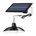 Dimmbar solcellsdriven LED-hänglampa på lina med sensor LED/1,8W/3,7V IP44 6500K 1600 mAh + fjärrkontroll