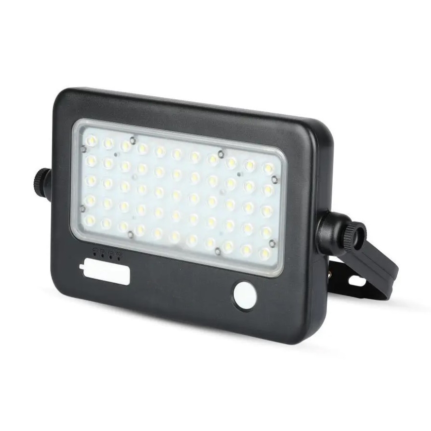 Dimbbar LED-solcellsstrålkastare med sensor LED/10W/3,7V 4000K IP65 7200 mAh + USB-port
