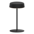 Dimmbar solcellsuppladdningsbar LED-bordslampa VIVIEN LED/3W/5V 2700K 1600 mAh IP54 svart