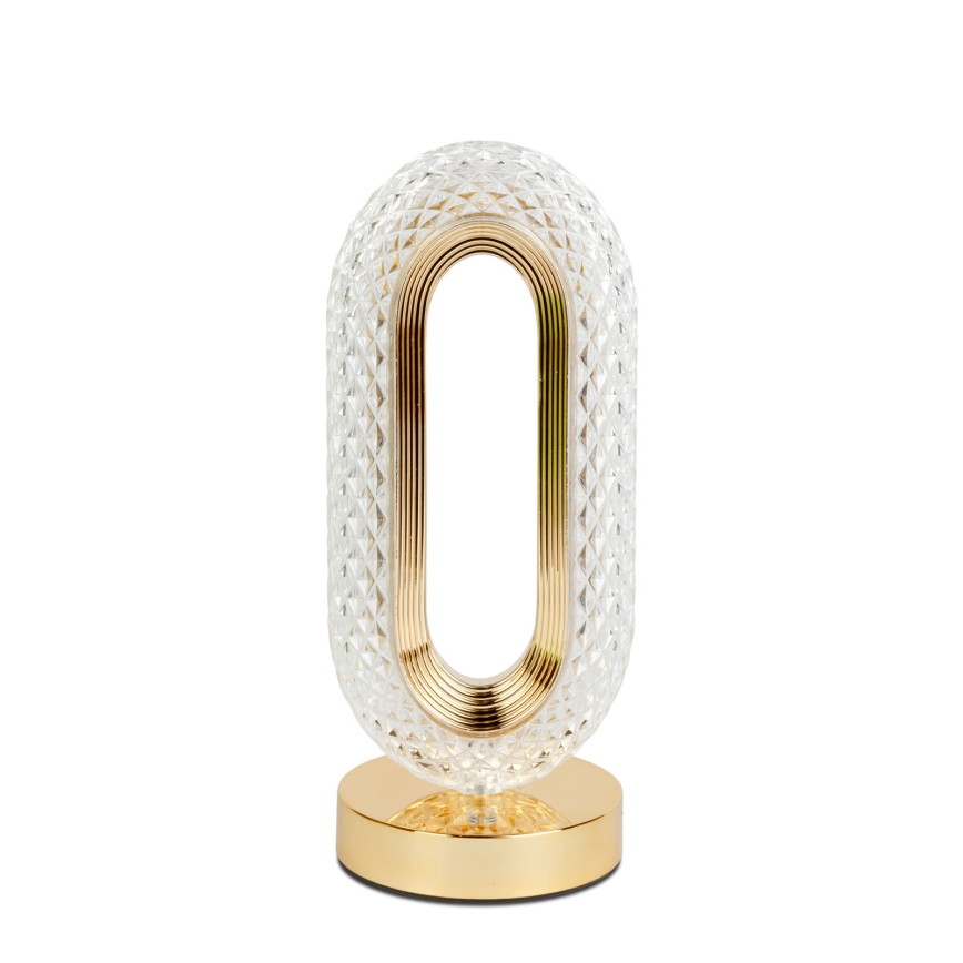 LED dimbar uppladdningsbar bordslampa DUBAI LED/2W/5V 2700K/4000K/6500K 400 mAh guldfärgad