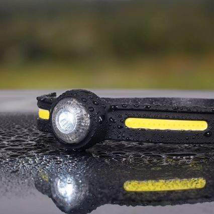 LED dimbar uppladdningsbar pannlampa med rött ljus LED/5V IPX4 550 lm 600 mAh