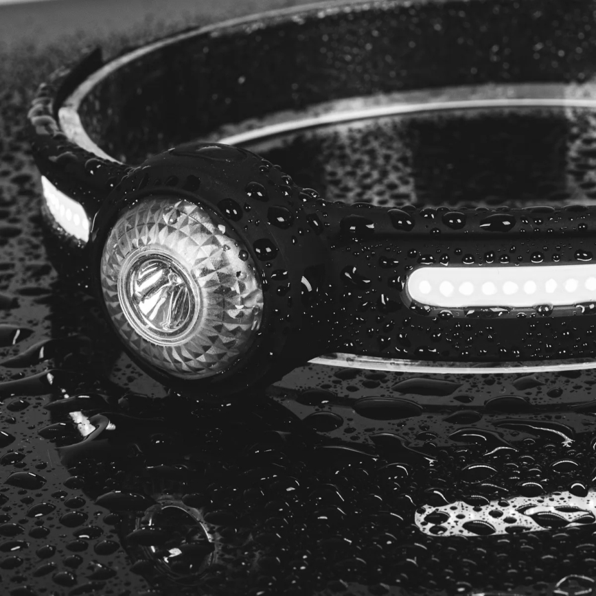 LED dimbar uppladdningsbar pannlampa med rött ljus LED/5V IPX4 550 lm 600 mAh