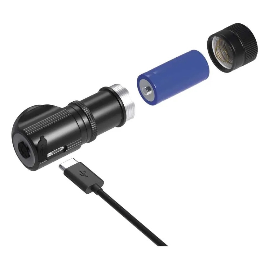 Dimmbar uppladdningsbar LED-pannlampa — 800 mAh, 3,7 V