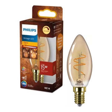 Dimmbar VINTAGE LED-lampa Philips B35 E14, 2,7 W, 230 V, 1800 K, CRI 90
