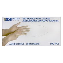 Disposable vinyl gloves - 100 st storlek L vit