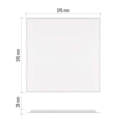 DIXXO LED-panel för undertak 36 W 230 V 4000 K 60x60 cm vit