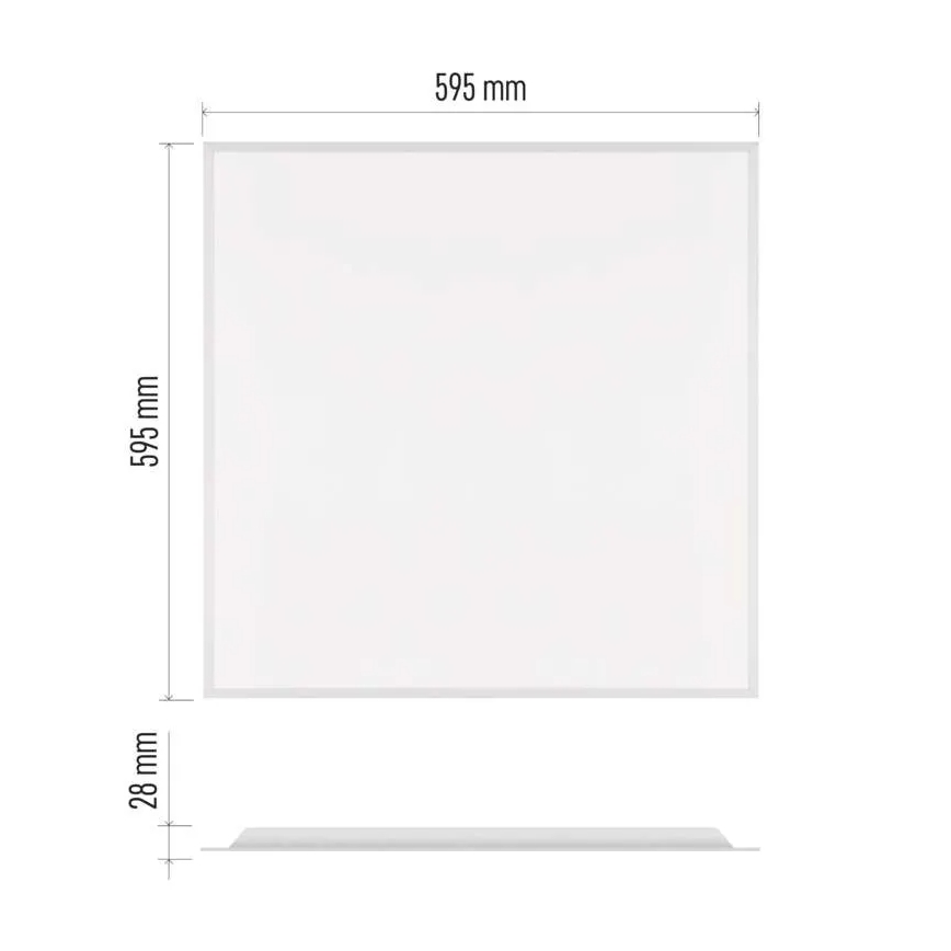 DIXXO LED-panel för undertak 36 W 230 V 4000 K 60x60 cm vit