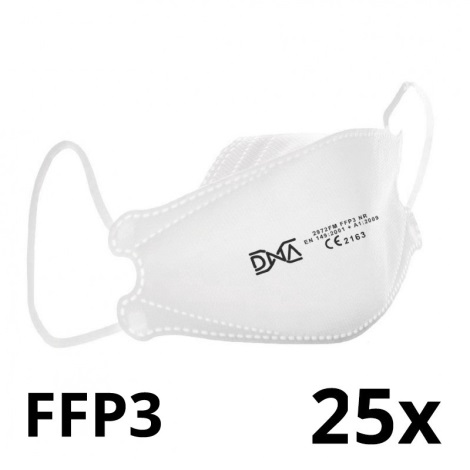 DNA respirator FFP3 NR CE 2163 Medicinsk 25st