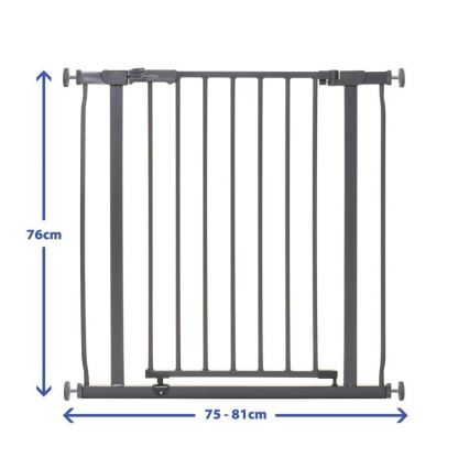 Dreambaby - Säkerhetsgrind AVA 75-81 cm grå