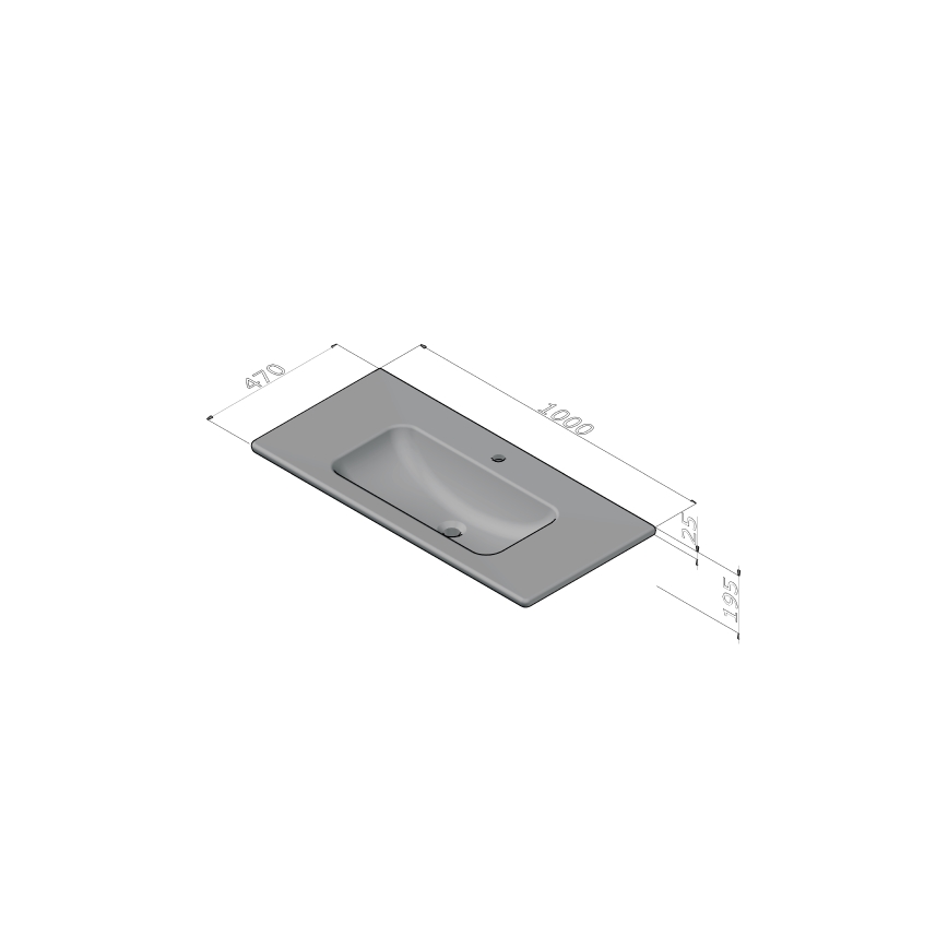 Dřevojas - Badrumsskåp med handfat BANO 100x47 cm ek/vit