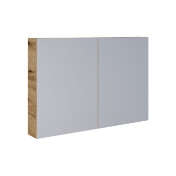 Dřevojas - Badrumsskåp med spegel NEXI 100x68 cm ek