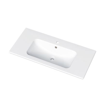 Dřevojas - Badrumsskåp med tvättställ BANO 100x47 cm vit