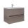 Dřevojas - Badrumsskåp med tvättställ BANO 78x47 cm mörk ek/vit