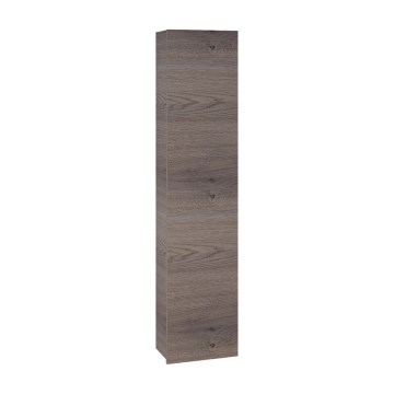 Dřevojas - Vägghängt badrumsskåp ZYLO 35x155 cm mörk ek