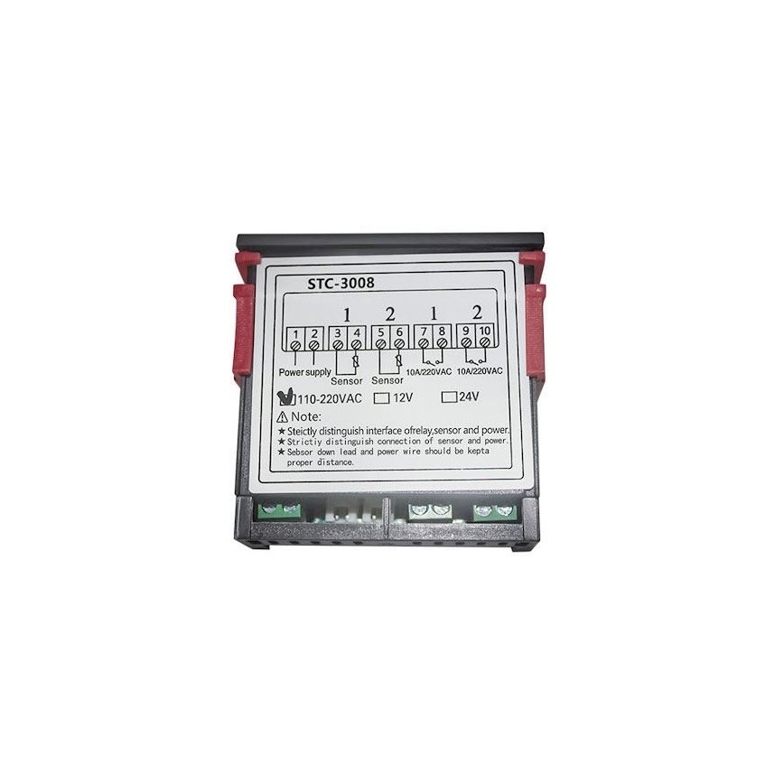 Dubbel digital termostat 3W/230V